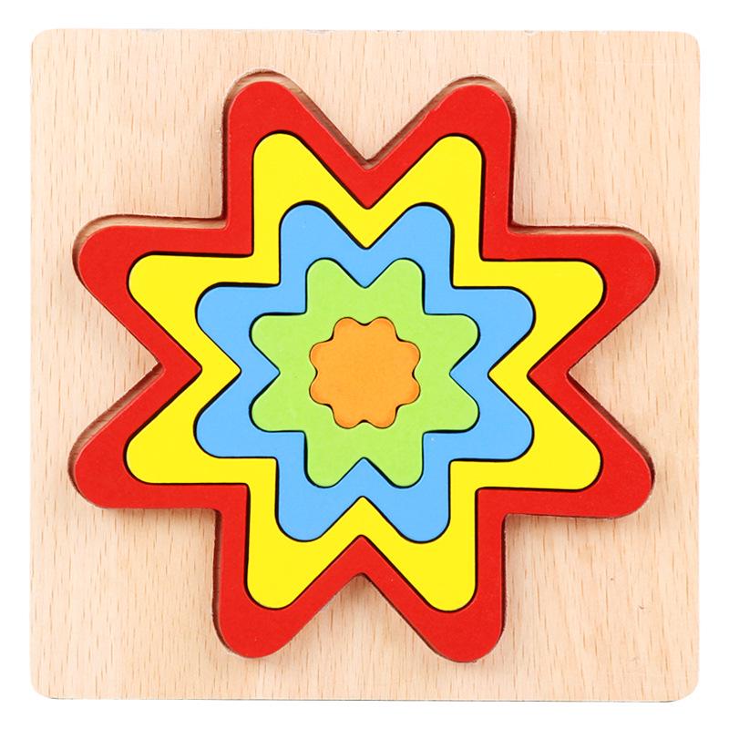 Toddler Puzzles Wooden Toys Montessori Shape Classification Geometric Puzzles Preschool Learning Early Education