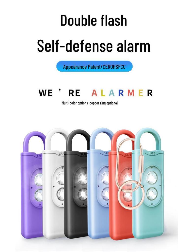 Women's Self-Defense Alarm: Loud Anti-Wolf Device with Strobe Lights for Personal Safety