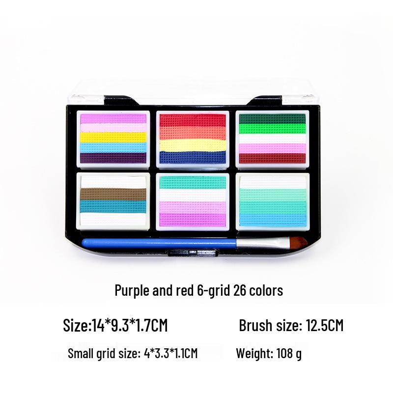 

Детский аквагрим для сцены, уличных выступлений и Хэллоуина - Радужные полоски (запасные)