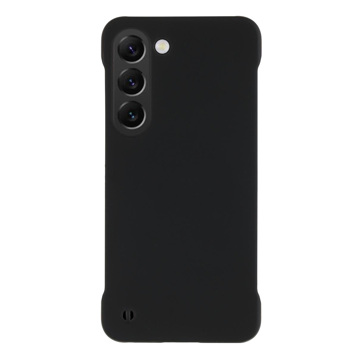 

For Samsung Galaxy S22 5G Hard PC Shock Absorption Phone Case Skin-touch Frameless Cover Black