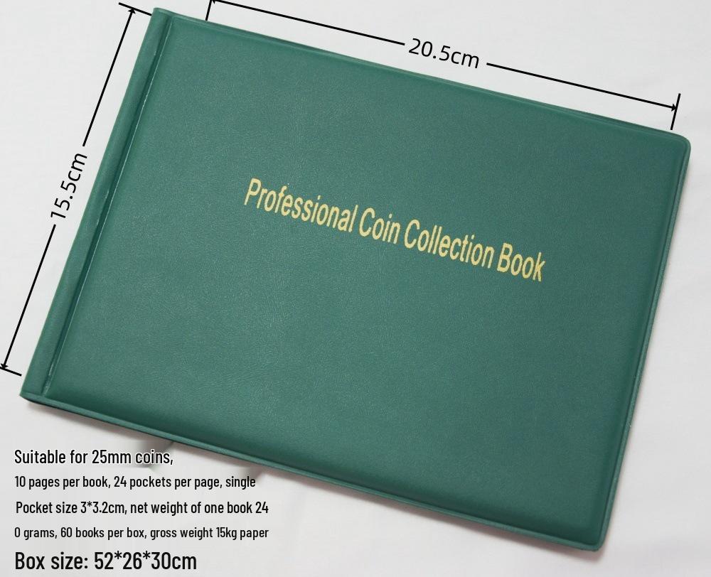 Cross-Border Coin, Medal & Philately Collection Album with Hard-Shell, Transparent Storage for Silver Dollars & Banknotes