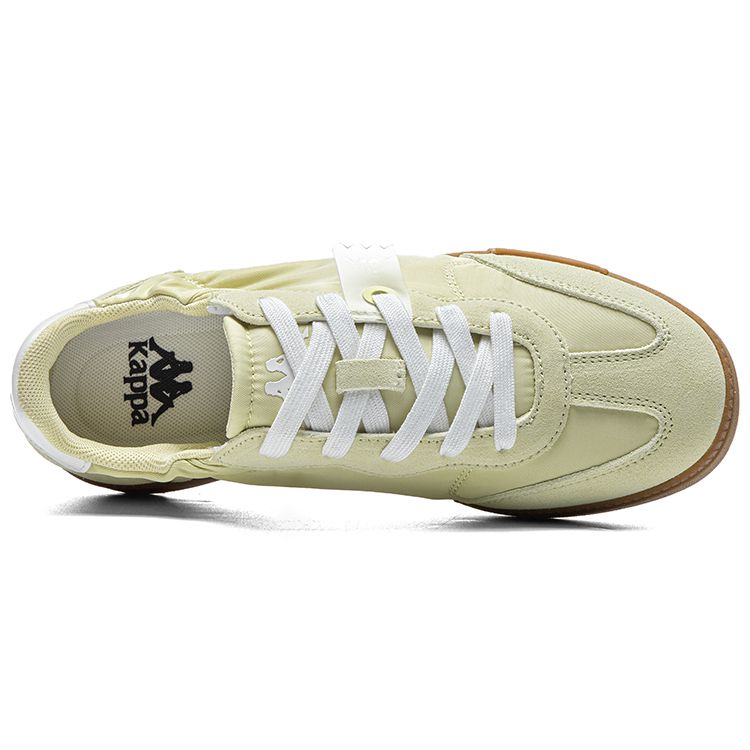 Kappa Comfortable Versatile Non-Slip Wear-Resistant Breathable Low-Top Skate Shoes Women sneaker Yellow White K0D05CC12CJ-328