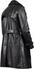 Causal Biker Belted Handmade Lambskin Men's Stylish Trench Coat Black Leather