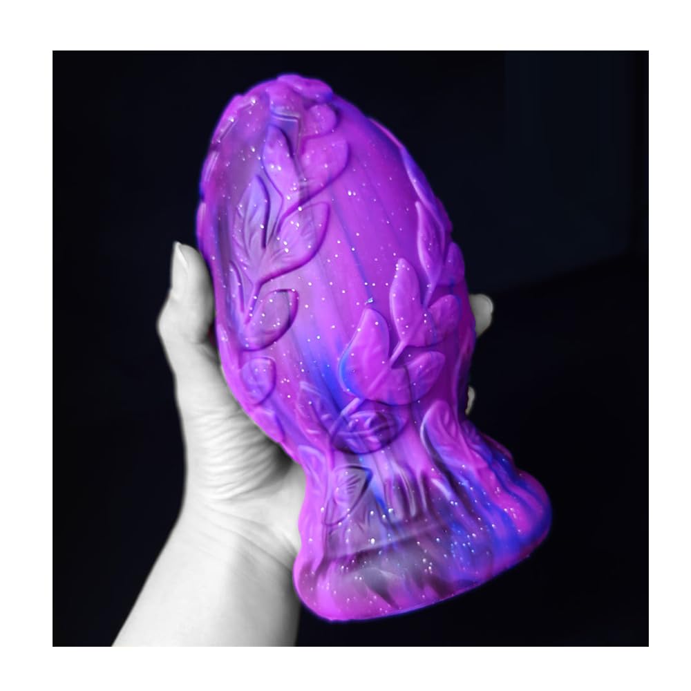 Semaxy Anal Silicone Extra Thick Diameter Over Leaf Thick Anal Suction Cup Adult For Men and Anal Heavy Dildo Starry Sky Style L Plug, Dildo, 5cm,