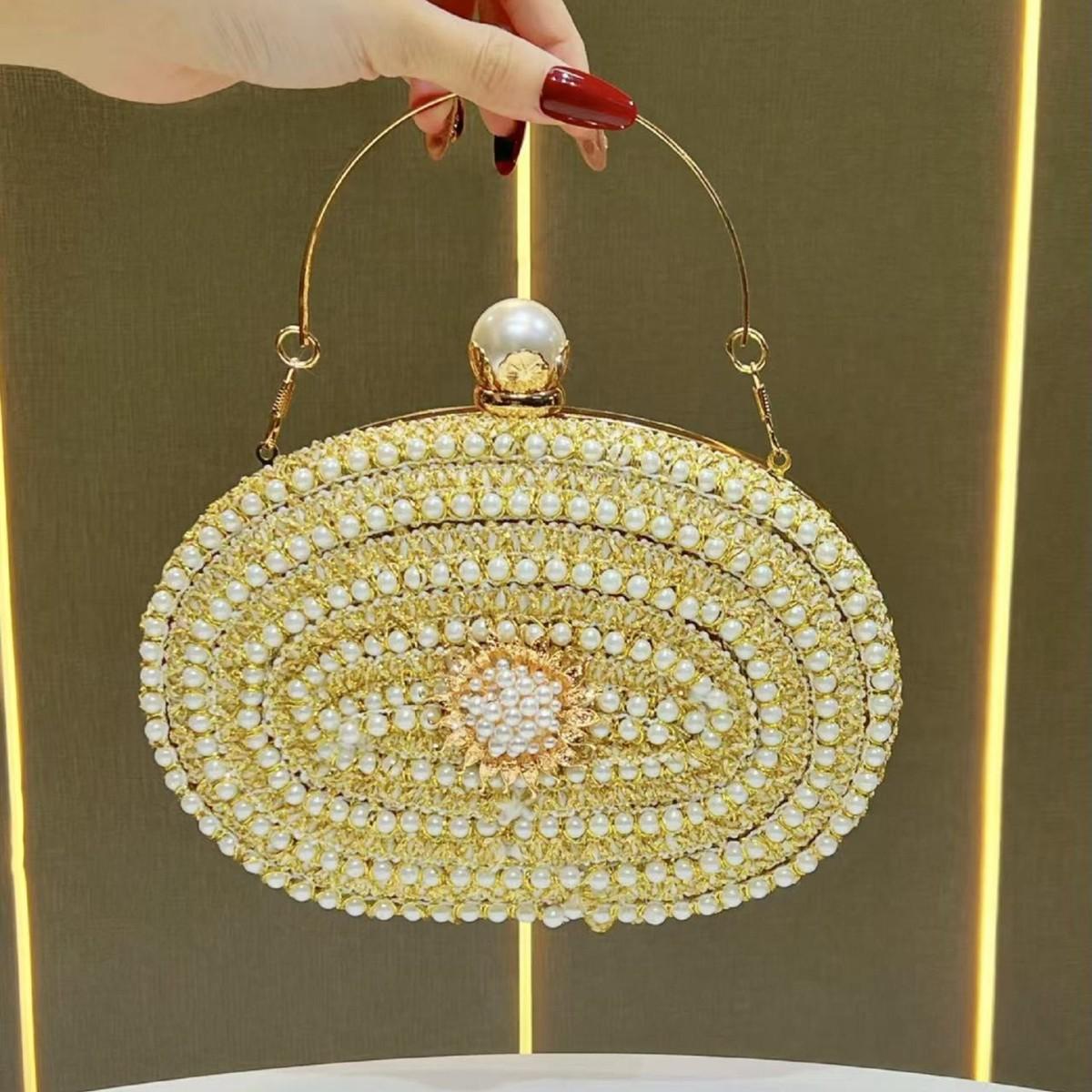 

Crossbody Bag, Evening Bag, Clutch Bag, High-end Luxury Handbag with A Light and Luxurious Feel золотой