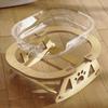 Acrylic Wood Cat Bed Elevated Bed Pet Clear Cats House Rocking Chair Detachable Convenient Kittens Puppies Sofa Cat Accessories