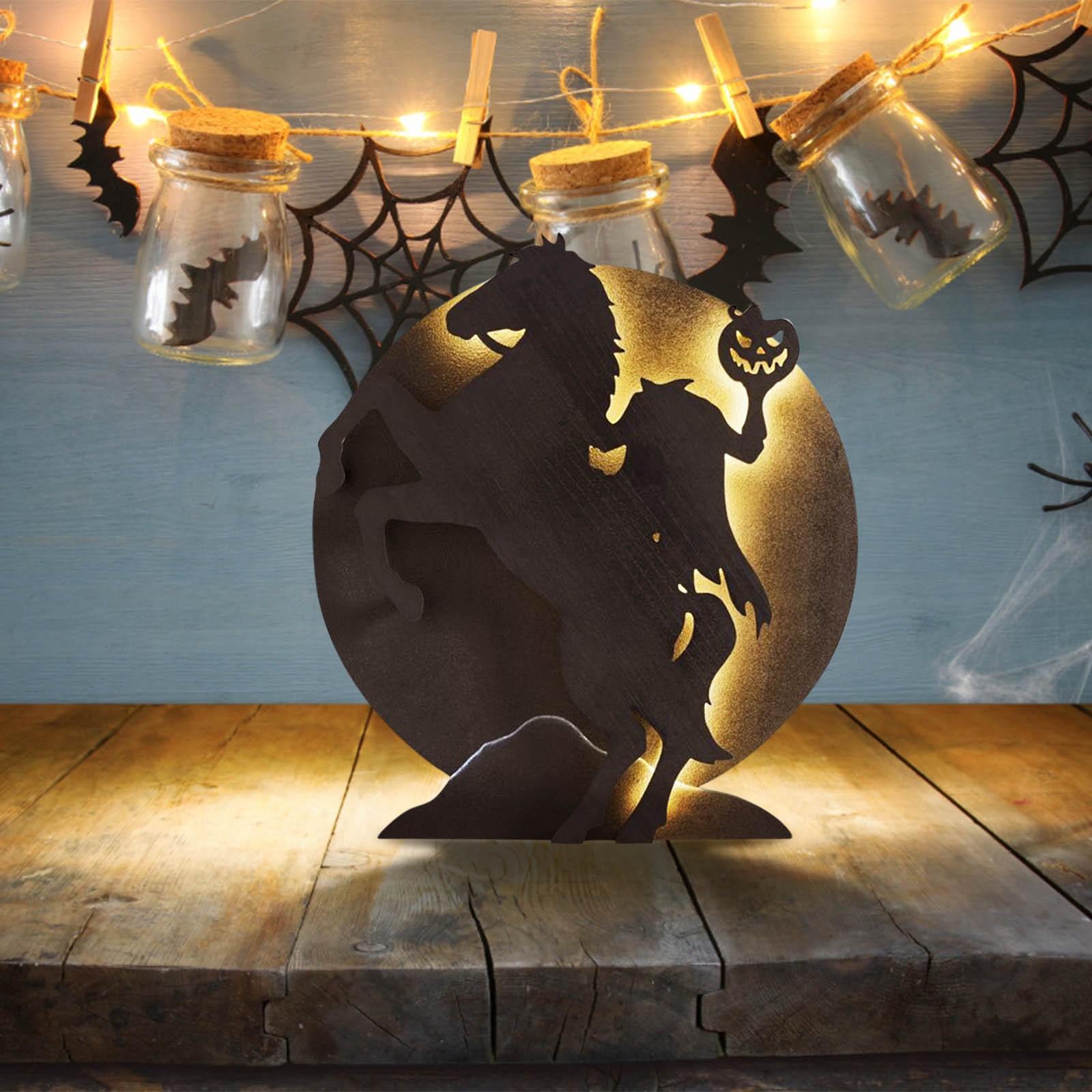 

Безголовый Рыцарь Хэллоуин Фестиваль Вечеринка Украшение Акриловая Настольная Атмосфера Настольный Орнамент