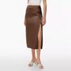 Women's New Satin Bustier High-waisted Elastic Split Long Skirt Sexy Splicing Package Hip Skirt Female
