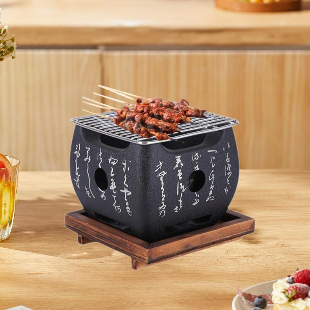 Japanese Style Barbecue Grill BBQ Plate,Barbecue Tool Accessories,Tabletop,Food Charcoal