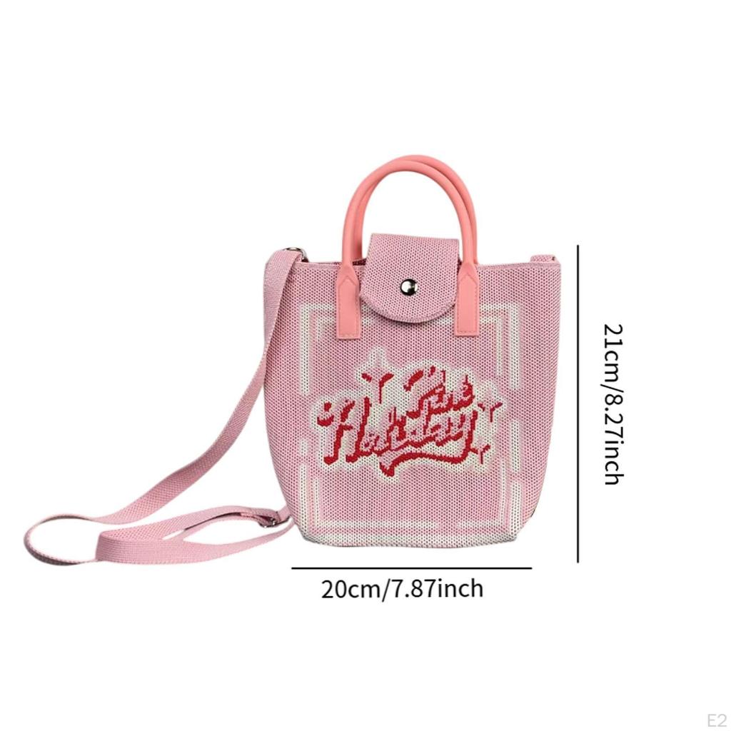 Women Crochet Phone Bag Cartoon Creative Crossbody for Dating Party Shopping