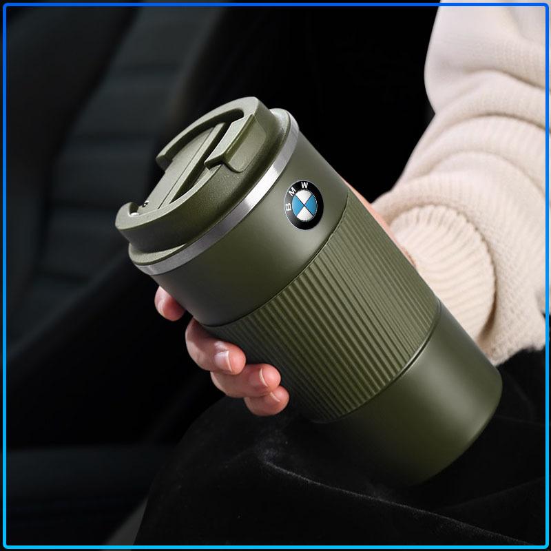 500ml Stainless Steel Coffee Tumbler Thermos Cup Portable Travel Thermal Mug For BMW M Performance 1 3 5 7 Series M3 M4 M5 M6 X1 X3 X5 X6 X7 E30 E34