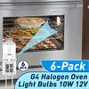 6-Pack G4 Halogen Oven Light Bulbs 10W 12V, Compatible with Dacor 86364 86573 8-6573 DE81-05142A, Replacement Halogen Bulb for Electric Oven, Range,