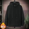 2024 Men's High-End Solid Color Fleece-Lined Hoodie for Autumn/Winter