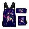 Popular VTuber Tsukino Mito Anime 3D Print 3pcs/Set pupil School Bags Laptop Daypack Backpack Inclined shoulder bag Pencil Case