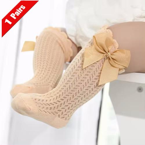 1/3/7Pairs Infant Long Socks for Baby Girls And Boys Bow Cotton Summer Mesh Thin Newborn Toddler Knee High Socks 0-2Years New