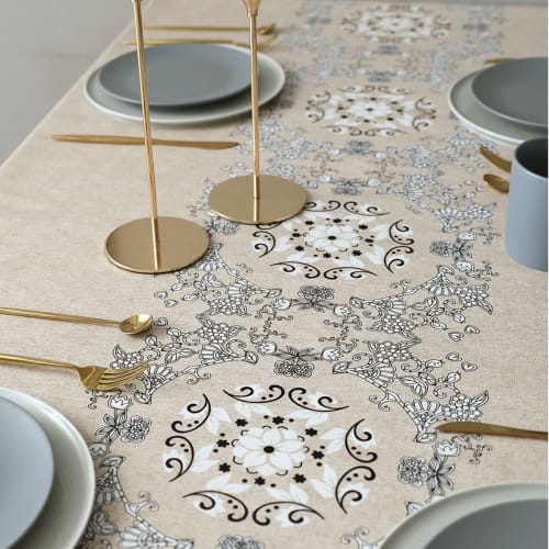 Forhomelife Waterproof Vinyl Tablecloth, Nordic Style, Stylish PVC Table Cover, Water-Repellent, Oil-Proof, Stain-Resistant, Durable, Heat-Resistant,