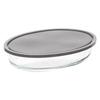 KeepEat Ovales Glasgeschirr mit Deckel