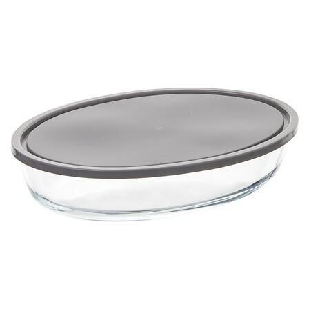 KeepEat Ovales Glasgeschirr mit Deckel