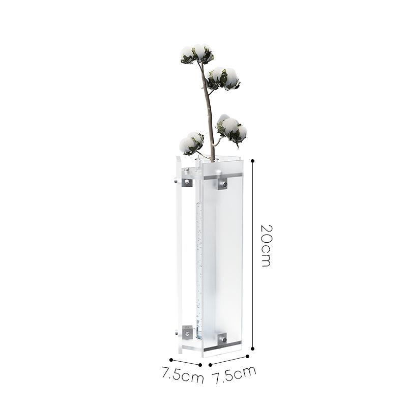 

Creative Hydroponic Plant Bottle Vase Ornaments Frosted Acrylic Profile Glass Vase Flower Arrangement Water-grown Green Radish