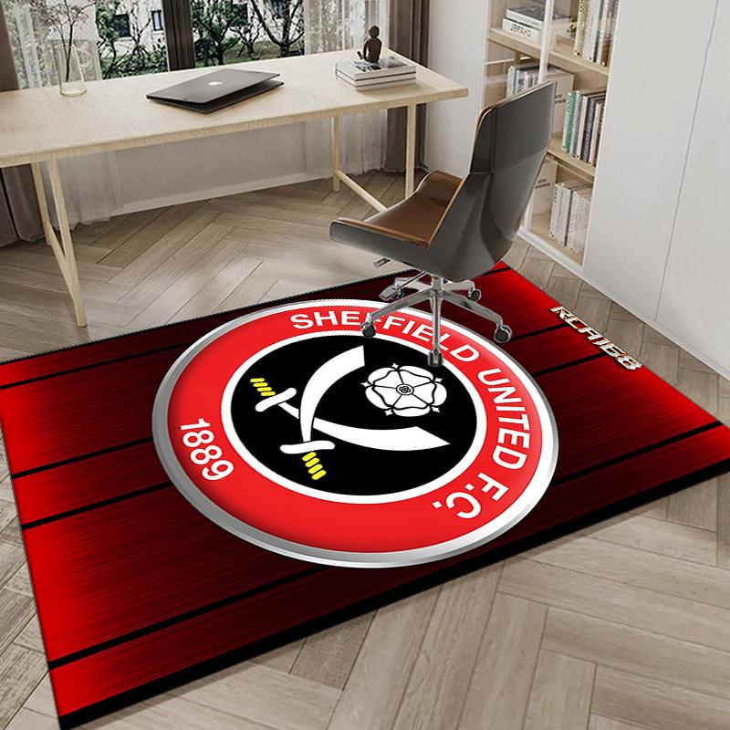 1PC She-ffield Fc Crest Rug Game Carpet, Floor Mat for Bedroom Living Room Entryway Rug, Home Decor Idea Gift for Christmas birthday