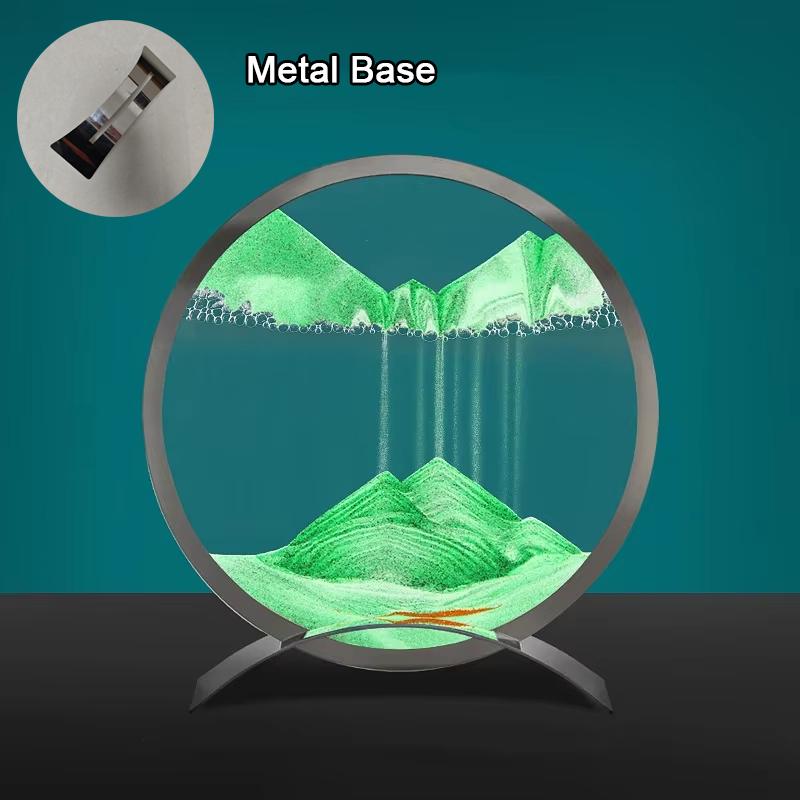 

Металлическая Основа Песочный Пейзаж Движущийся Песок Картина Кинетический Зыбучий Песок Динамические Жидкие Песочные Часы Текущий Песок Живопись Домашний Декор Подарки 7 inch