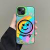 Rainbow smiley face applies to Apple 15Promax mobile phone case iPhone16Pro new 17Air creative 14 personality