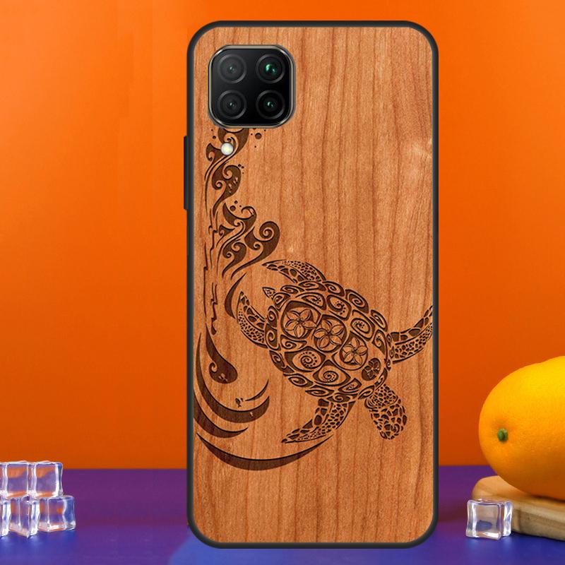 Turtle Wood Pattern For Huawei Nova 7i 8i 11i 12i 12s 9 10 SE Y91 Y90 Y60 Y70 Y72 Y61 P30 P40 Lite P60 Pro Case