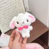 8CM caramel bunny couple plush toy keychain kawaii Caramel Sugar bunnies Stuffed doll fuzzy mini White rabbit bag charm