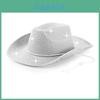 Eva Material Pink Glitter Cowboy Hat With Sewing Technique For Halloween Costume Party