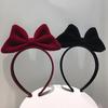 2024 Red Velvet Bow Headband - Women's New Year & Christmas Accessories for All Ages