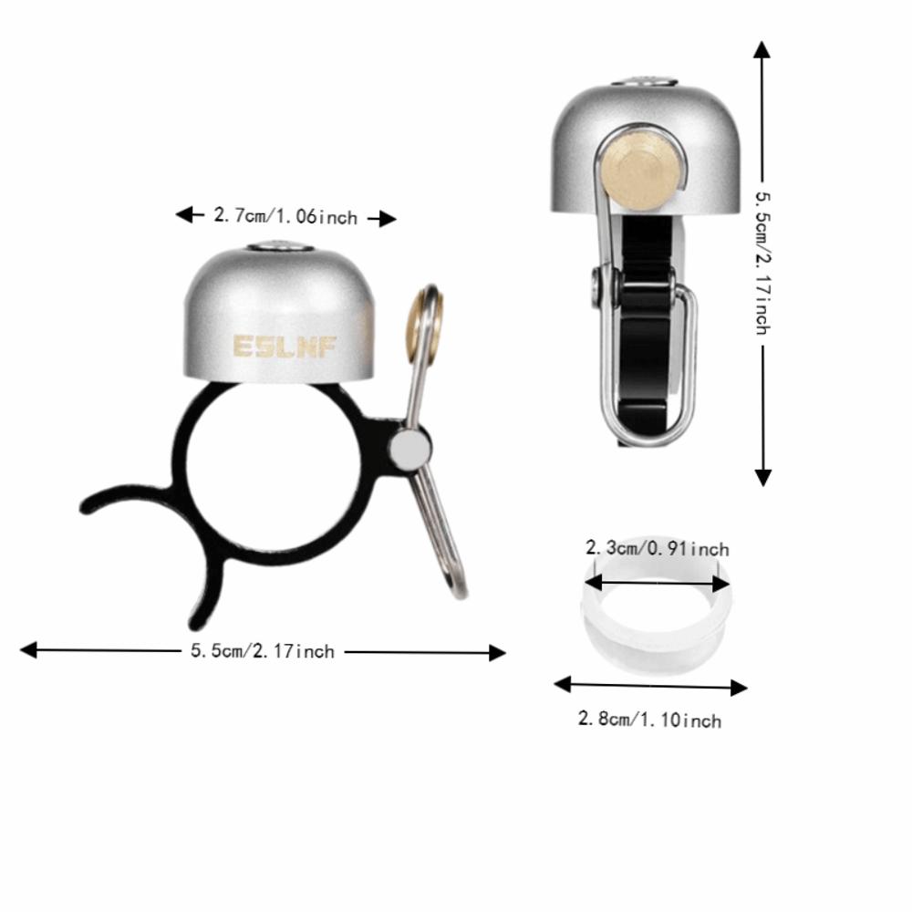Handheld Wearable Running Bell Silicone Lining Bicycle Bell Portable Handheld Finger Bell