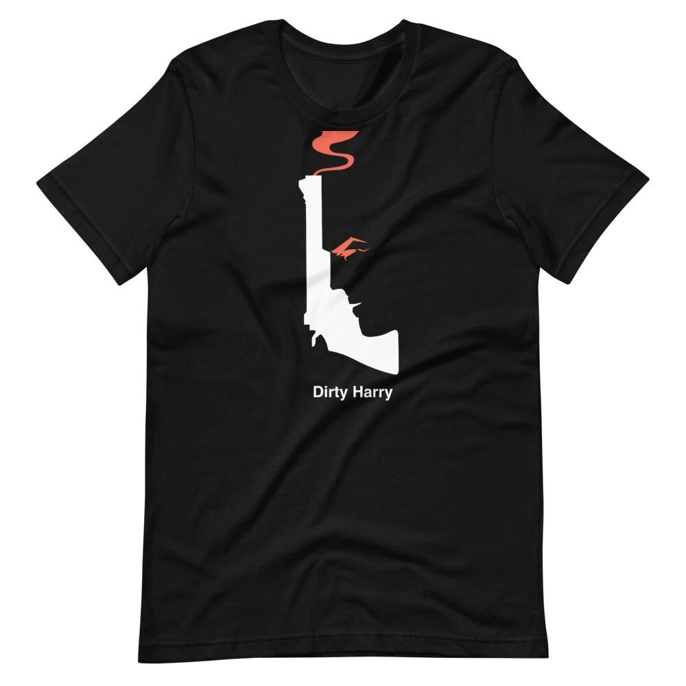

DIRTY HARRY Minimalist Design Fan Art Tee Short-Sleeve Unisex 100% Cotton T-shirt Mens Tees Top 2XL