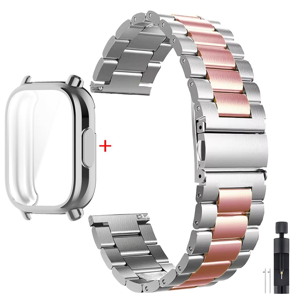Case+Luxury Metal Strap For Redmi Watch 5 Active TPU Soft Case For Xiaomi Redmi Watch 5 Lite Stainless Steel Watchband Correa