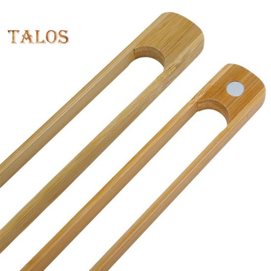 Magnetic Toaster Tongs Bamboo Serving Tongs 8.66 Inch Kitchen Utensils for Cooking Toast Bacon Muffin Bagel