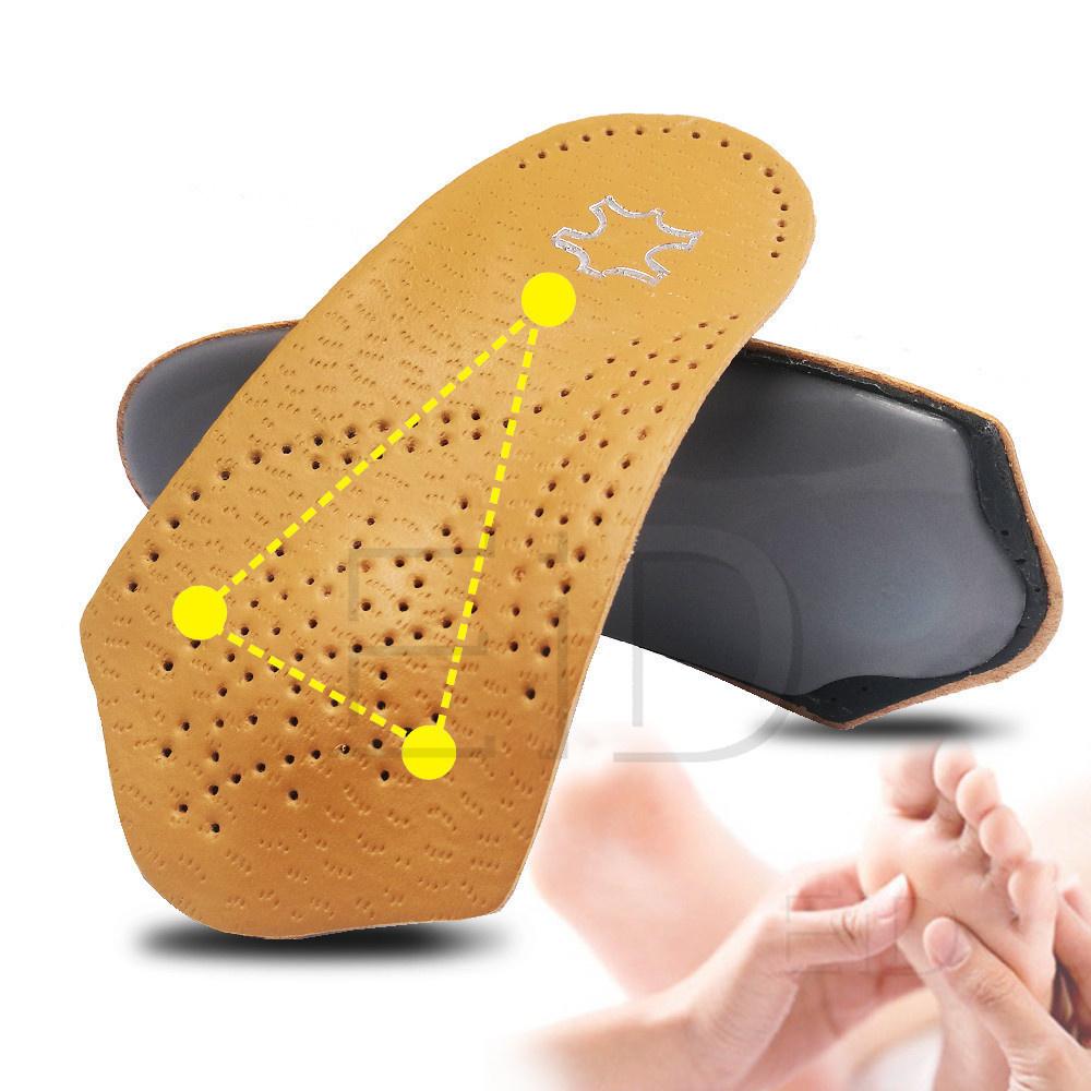 Leather Orthotic Insole for Flat Feet Arch Support O/X Leg Orthopedic Shoes Sole Insoles for Feet  Plantar Fasciitis Men Women
