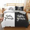 Lover Couples King Queen Duvet Cover Black And White Printed Bedding Set For Adults Valentine's Day Bedroom Decor Quilt Cover