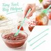 3-Piece Silicone Spatula Set with Pointed Scraper for Baking and Spreading