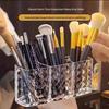 Transparent Multi-Compartment Acrylic Makeup & Pen Holder Box