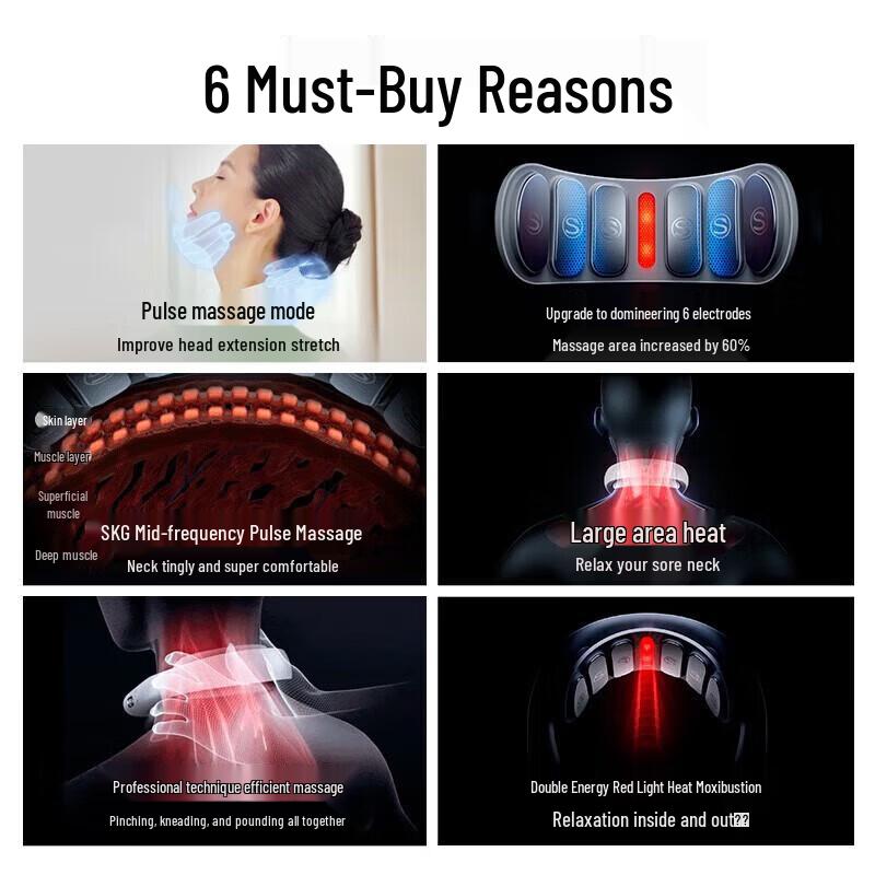 SKG Smart Portable Neck Massager CN plug (adapter included)
