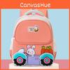 Cute Cartoon Dinosaur Rabbit Carrot Car Pattern Children Backpackfor Kindergarten And Learning