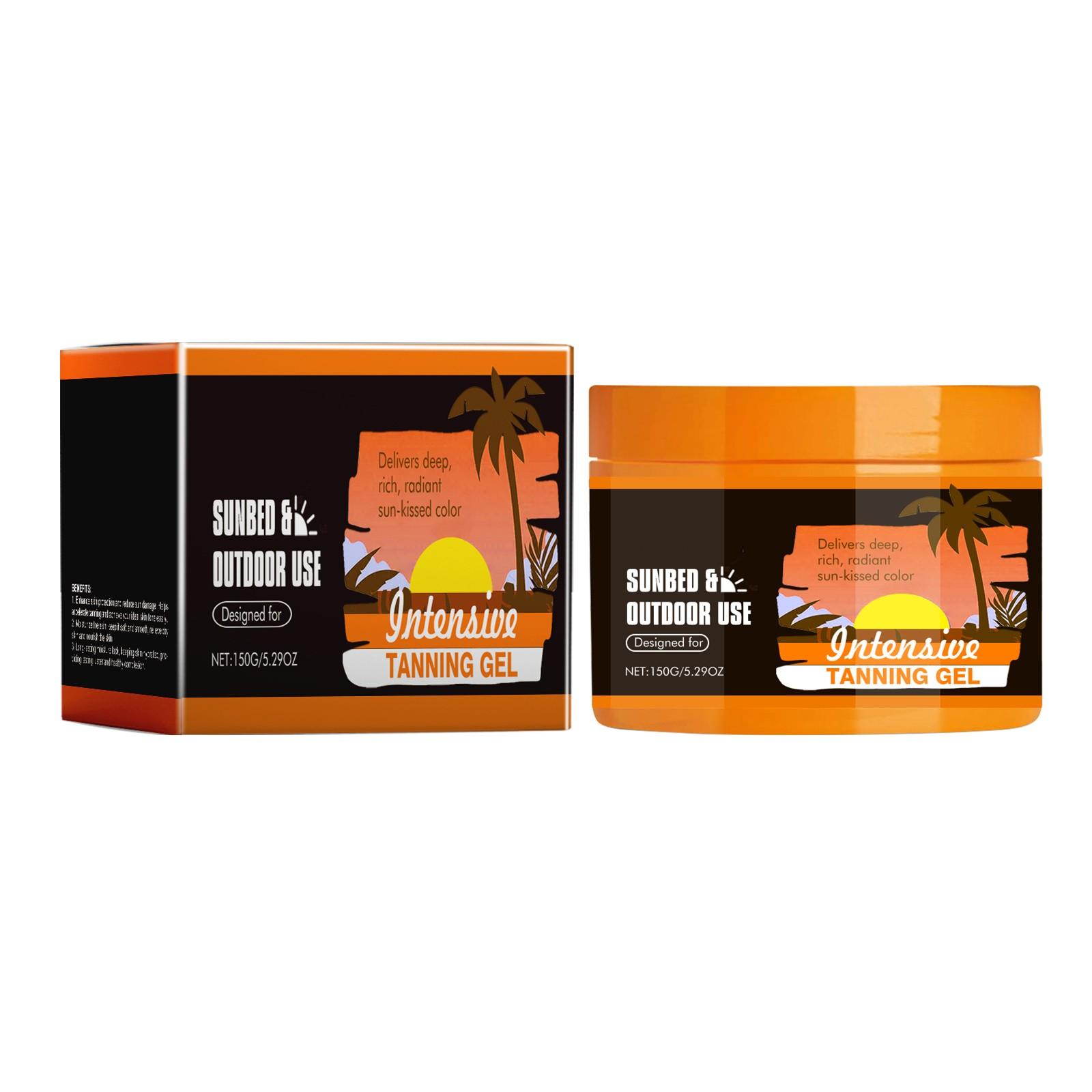 

Гель для интенсивного загара, натуральная паста-ускоритель загара, гель-кремы для загара для соляриев, на открытом воздухе, натуральный бронзатор, чернение цвета One Size