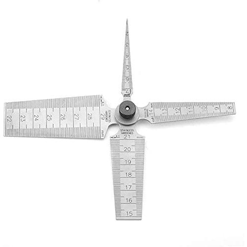 ZOYUBS Stainless Steel Welding Taper Gauge Set, Taper Gauge, Welding Taper Feeler Gauge Ruler, Hole Size Gauge, Gap Gauge, Welding Wedge Feeler Gauge,