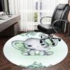 1PC Elephant Non-Slip Floor Round carpet, Office, family, bedroom, Large Area Rug Indoor Rugs,  Durable PolyesterH0320