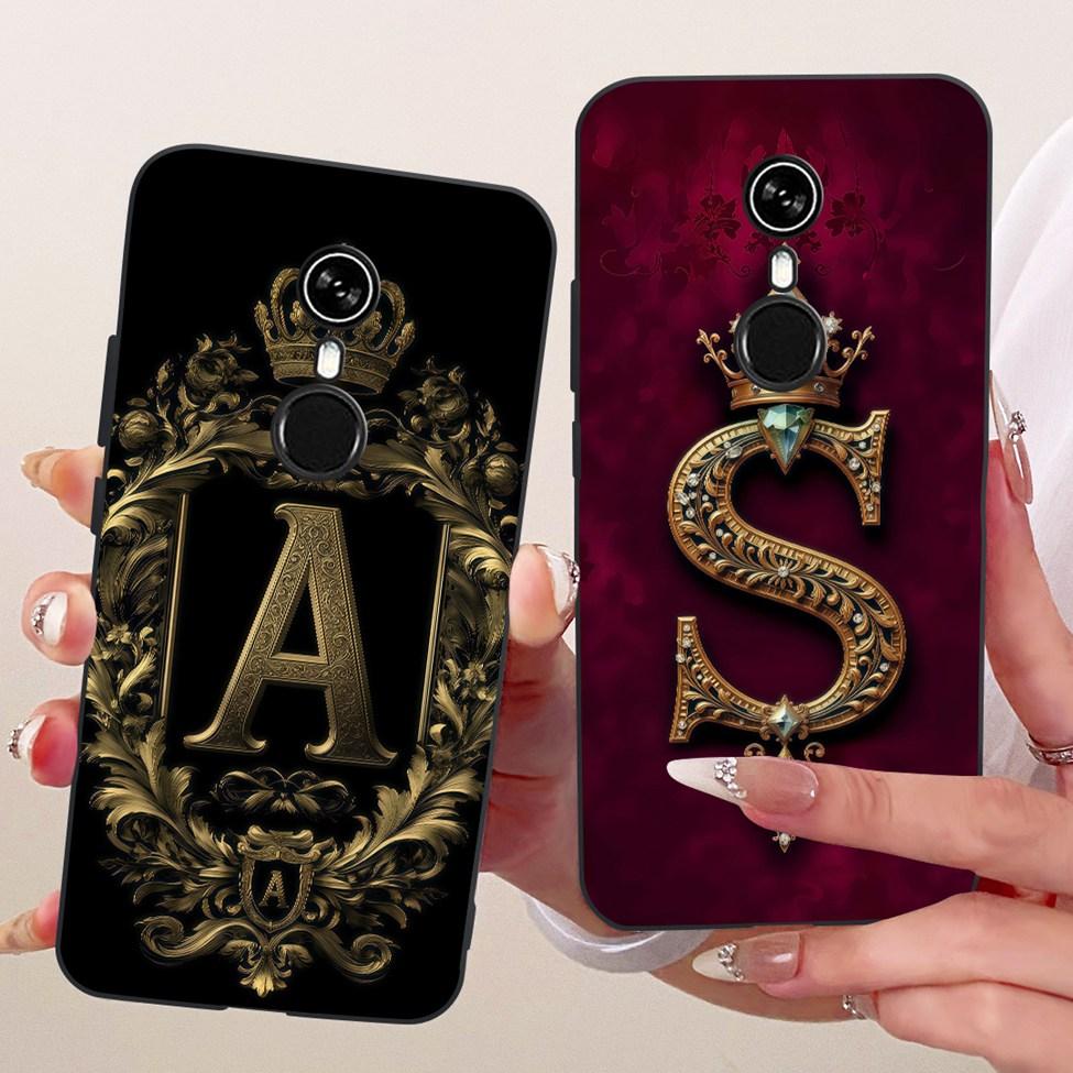 For ITEL A33 Case Cover Aesthetic Luxury A-Z Letters Cool Crown 2D Painted Silicone Phone Casing For ITELA33