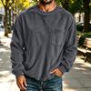 Men's Corduroy Crewneck Sweatshirt With Chest Pocket