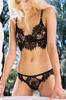 Merry See Černá krajková souprava podprsenky a kalhotek
