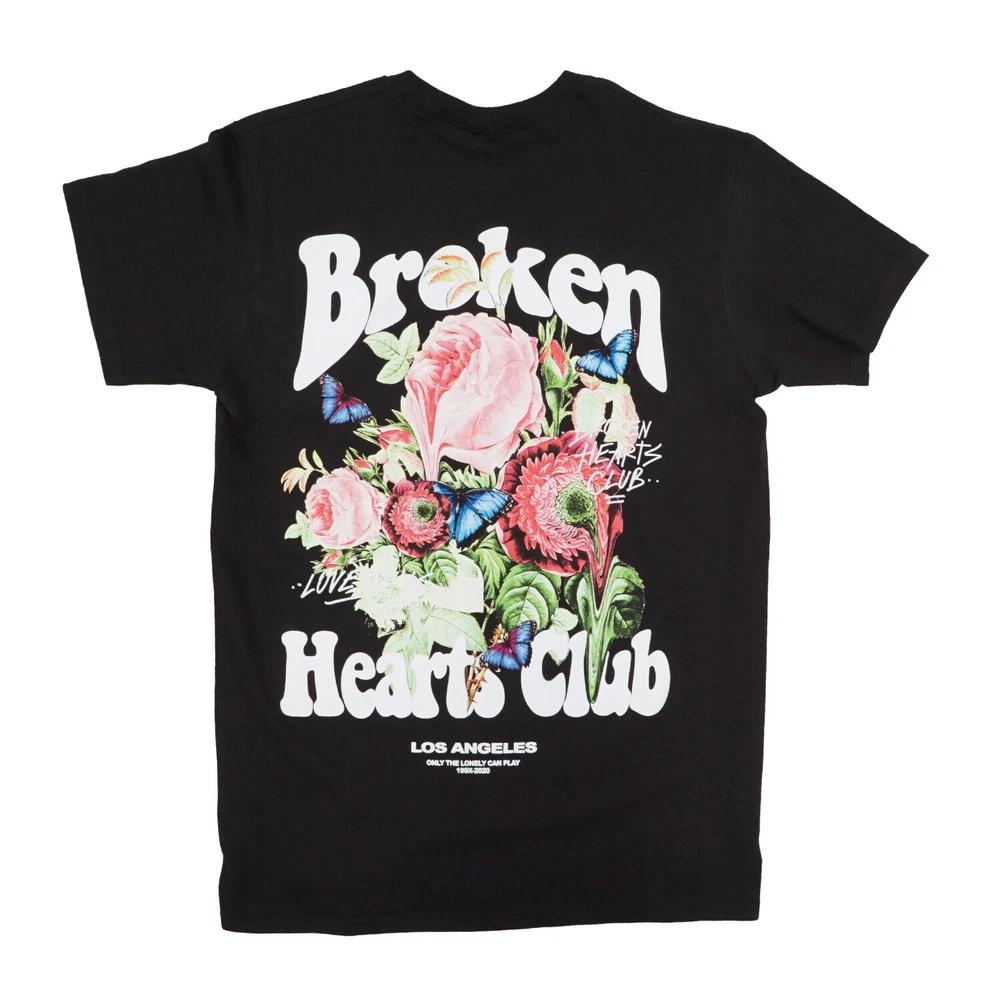 Fashion Nova Broken Hearts Club Black T Shirt S