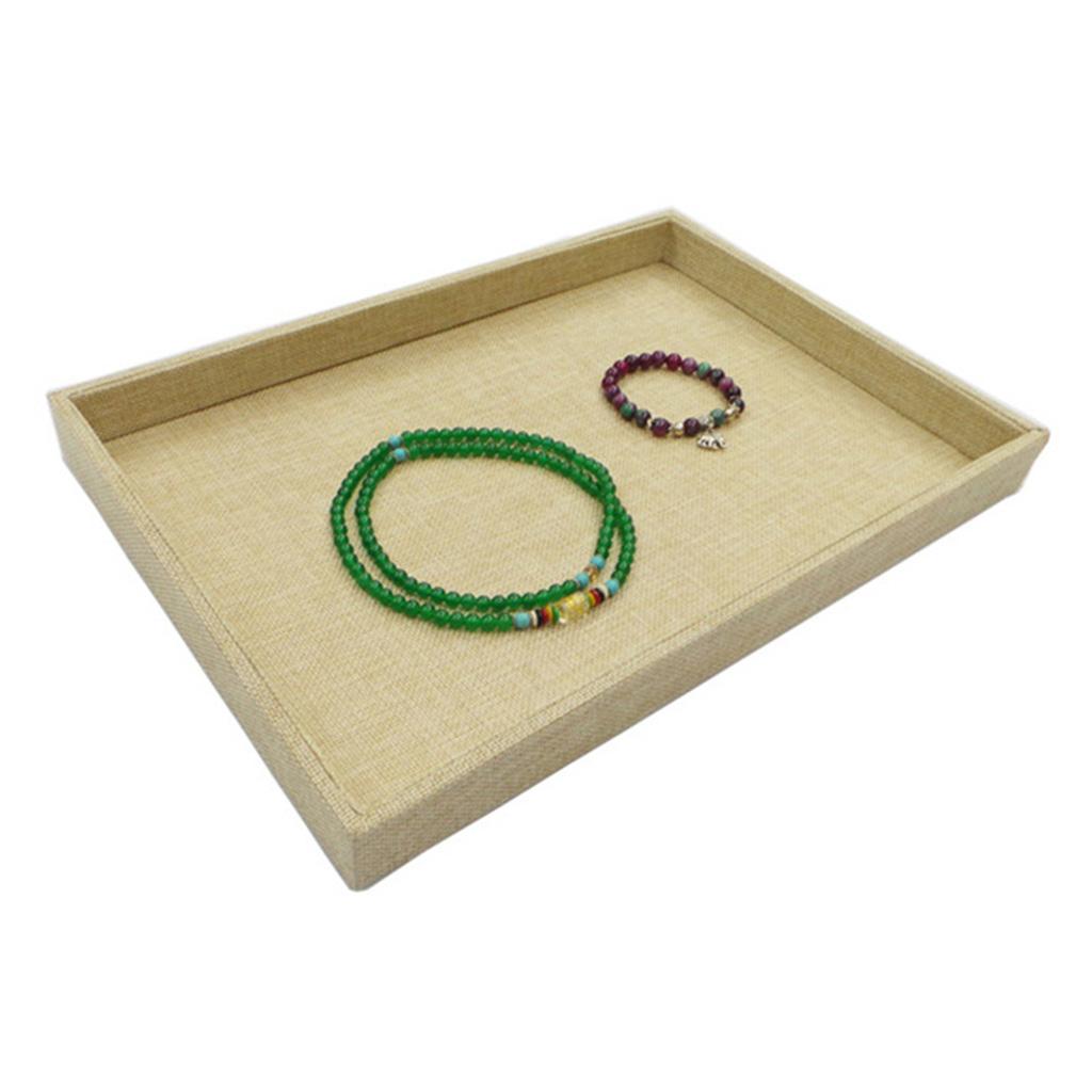 Velvet Ring Earrings Trays Showcase Display Jewelry Organizer Box Showcase