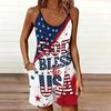Womens Sleeveless Spaghetti Strap Romper Flower Print Pocket Short Jumpsuit