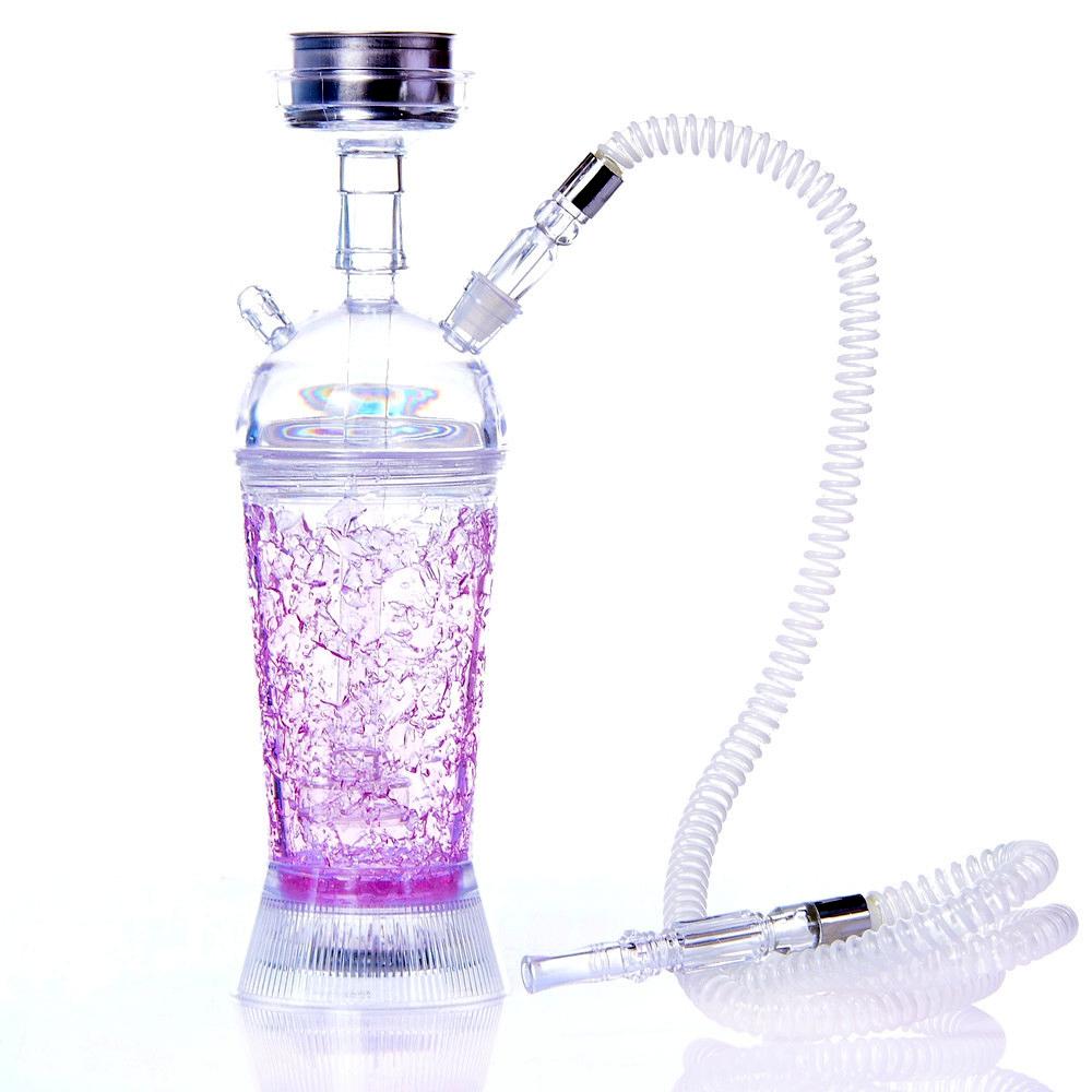Acrylic Shisha Hookah set With LED Light Shisha Narguile Sheesha Chicha Cachimbas Nargile Small Portable Car Hookahs Shisha kit